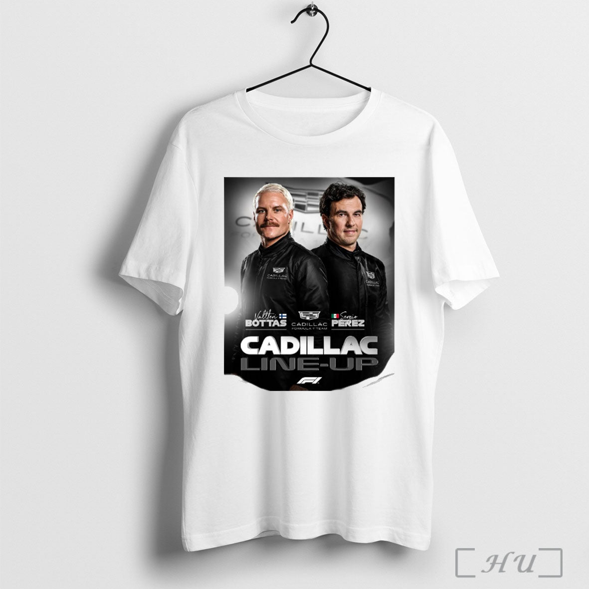 Officials Valtteri Bottas And Sergio Perez Cadillac Formula 1 Team Cadillac Line Up Poster
