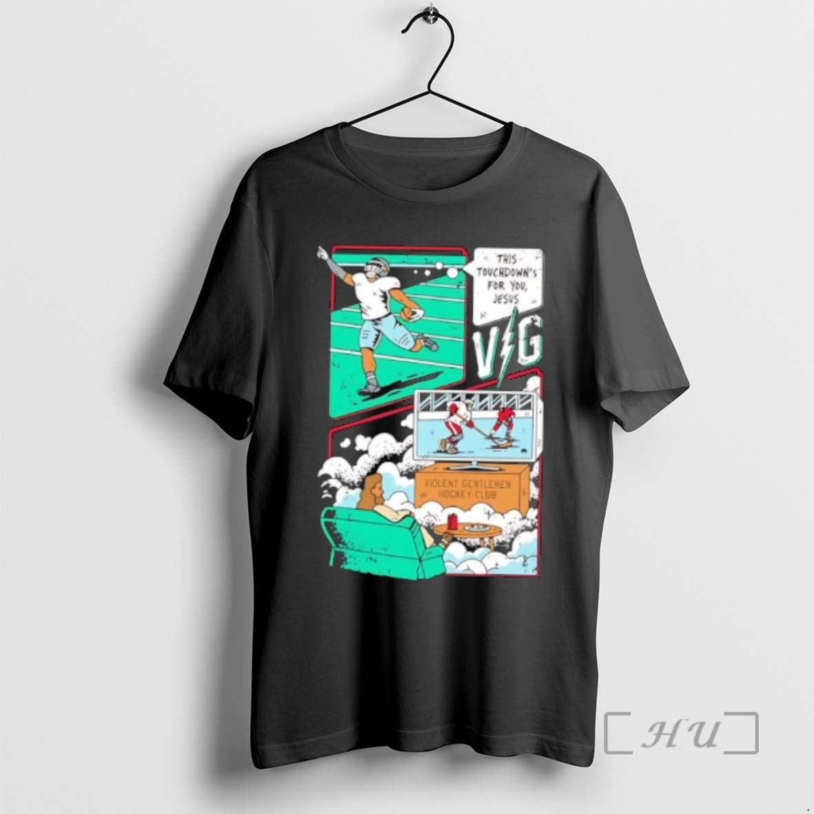 Officials Violent Gentlemen Hockey Club This Touchdowns For You Jesus T-Shirts, Hoodie, Sweatshirt | AU01DripNestTees.com