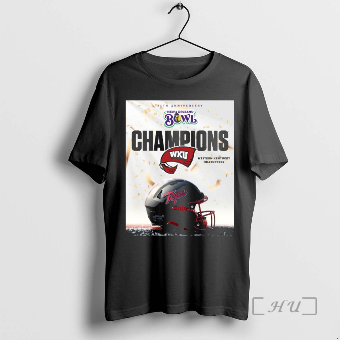 Officials Wku Western Kentucky Hilltoppers 25th Anniversary New Orleans Bowl Champions Premium T Shirts Sweater Hoodie,...