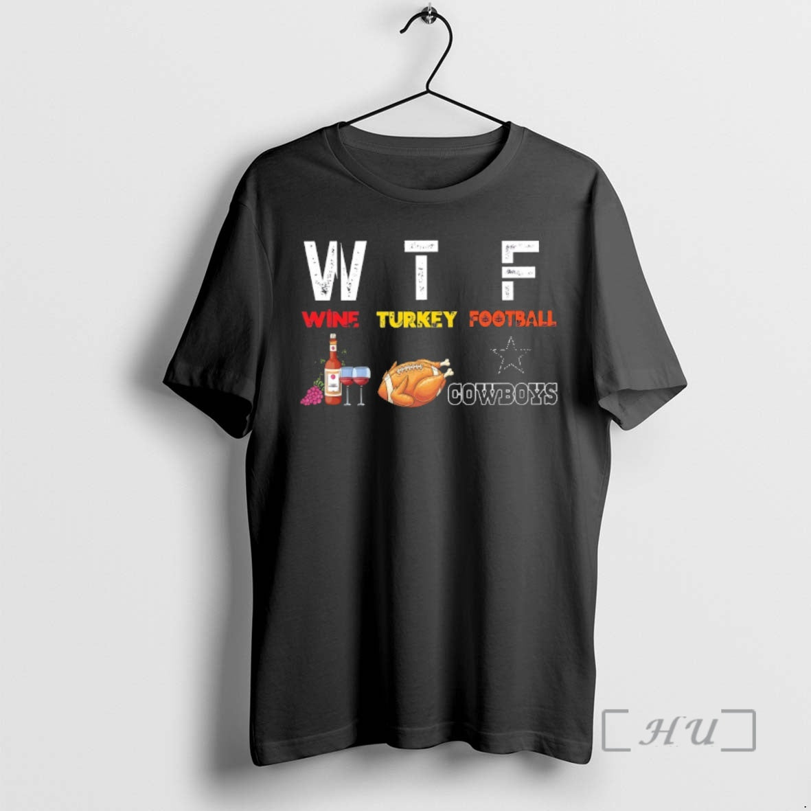 Officials Wtf Wine Turkey Football Dallas Cowboys T-Shirts, Hoodie, Sweatshirt | AU01DripNestTees.com