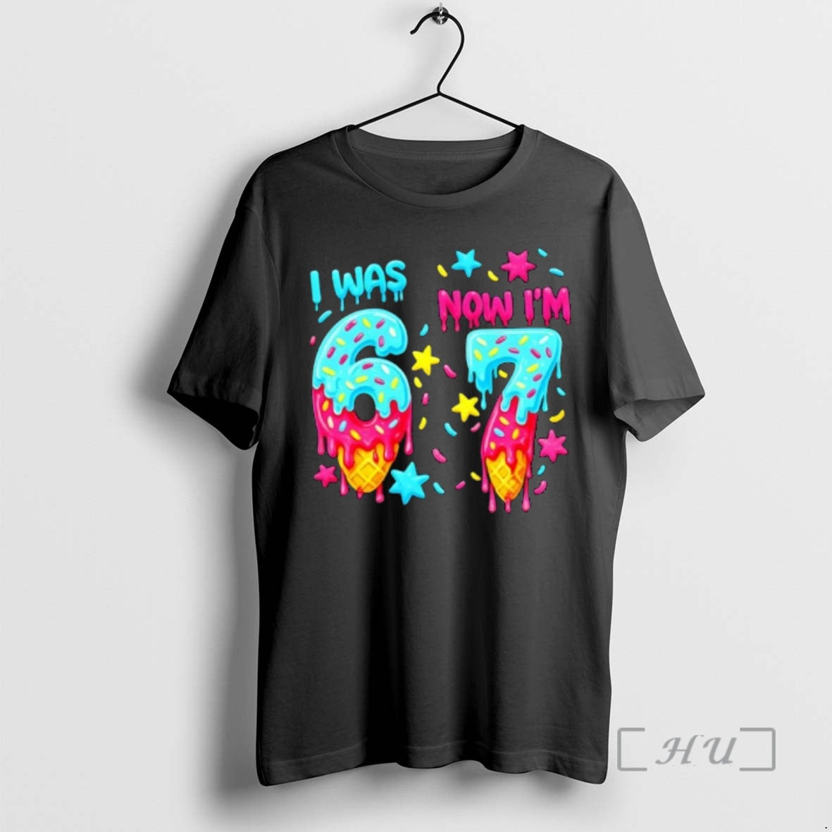 Officials Was 6 Now Im 7th Birthday Ice Cream Drip 6 7 Meme Premium T-Shirts, Hoodie, Sweatshirt | AU01DripNestTees.com