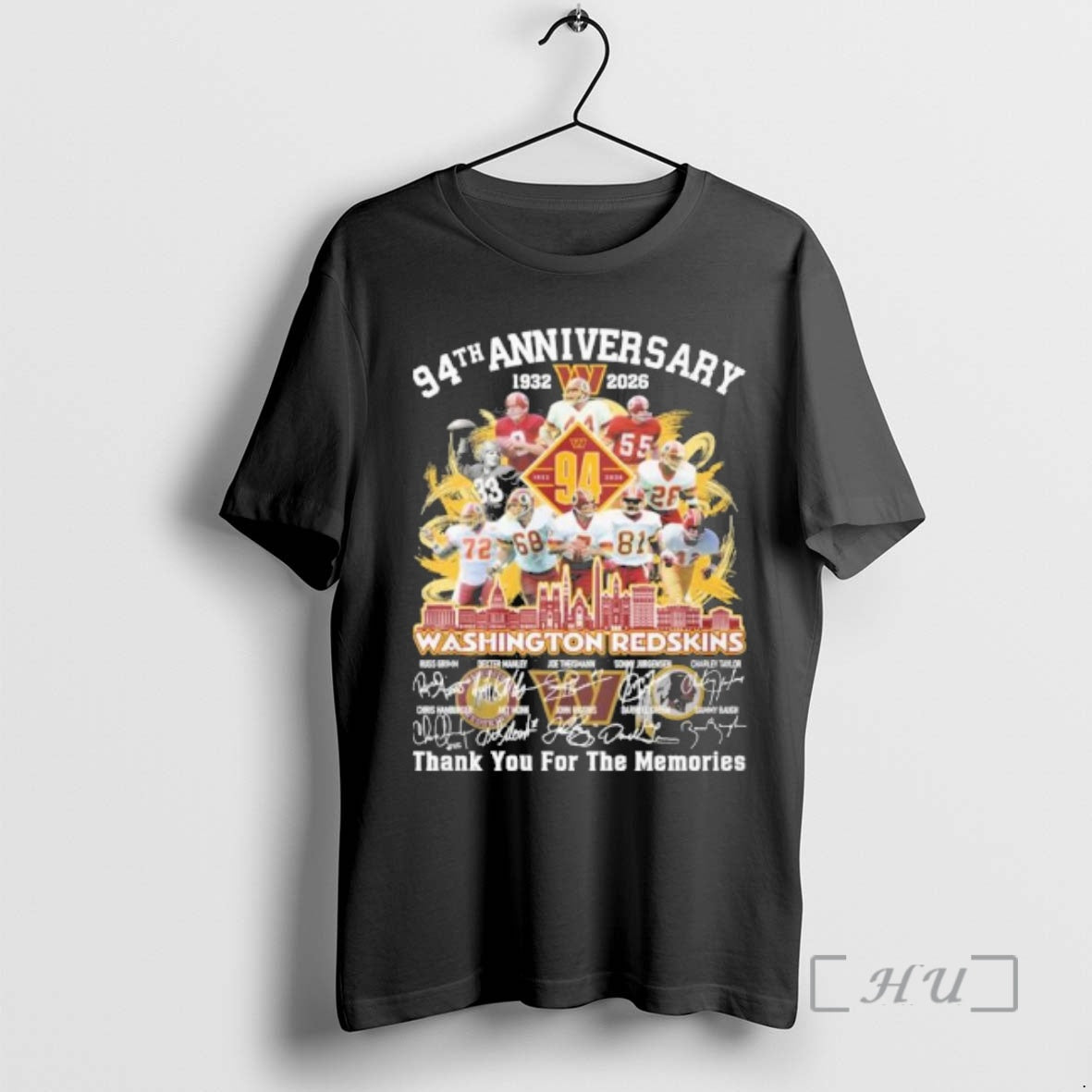 Officials Washington Commanders Team 94th Anniversary 1932 2026 Thank You For The Memories Premium T-Shirts, Hoodie,...
