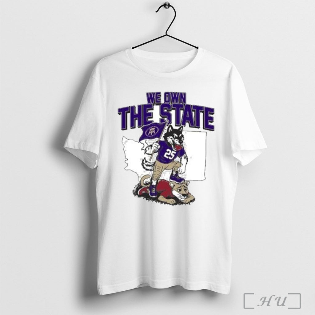 Officials Washington Huskies We Own The State Houston Cougars Mascot T Shirt
