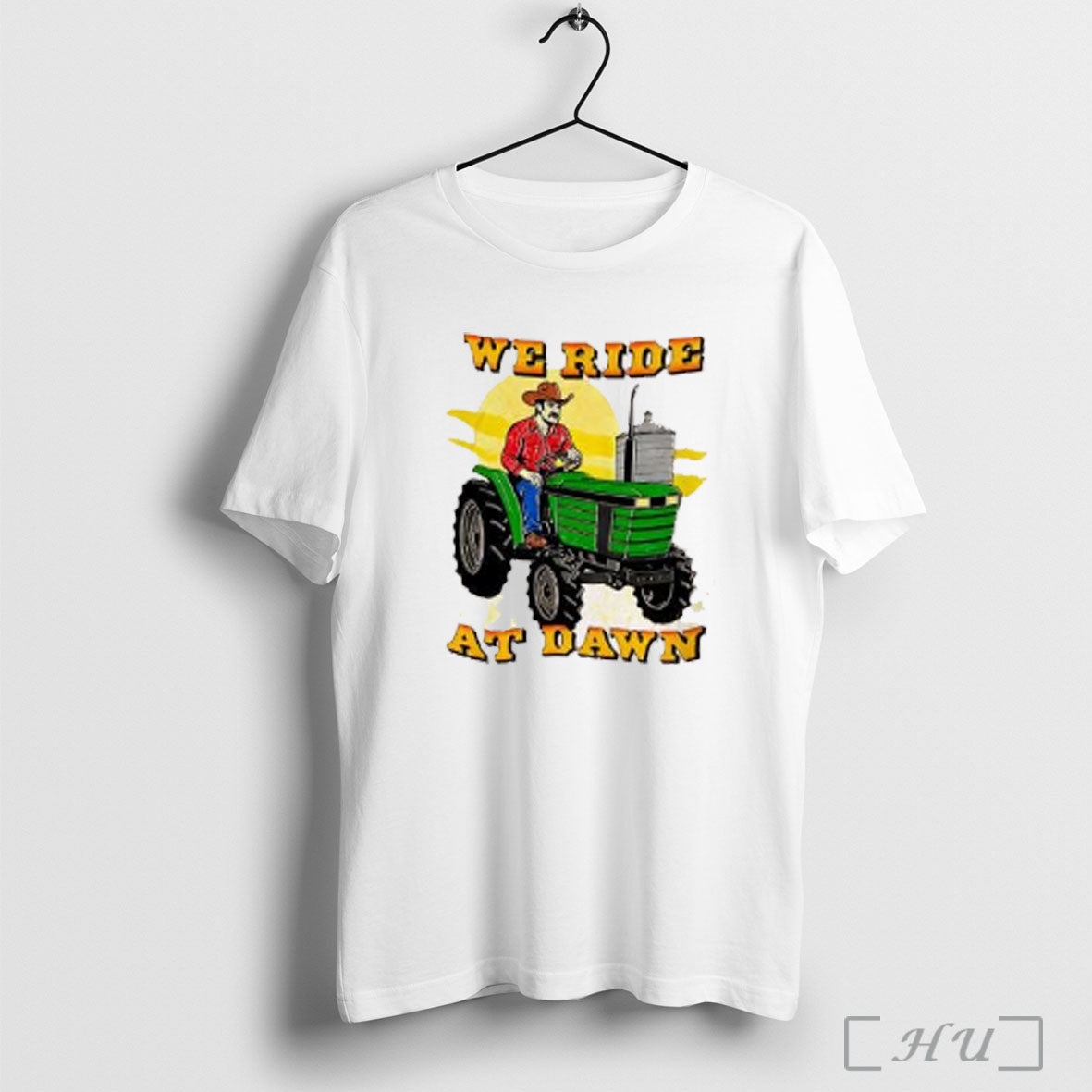 Officials We Ride At Dawn Cowboy Driving Tractor T Shirt