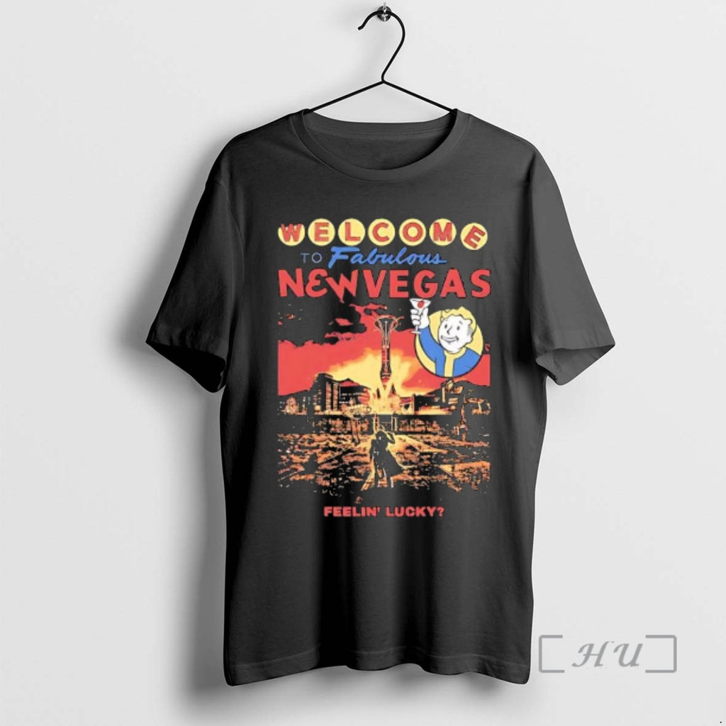 Officials Welcome To Fabulous New Vegas Feelin Lucky T-Shirts, Hoodie, Sweatshirt | AU01DripNestTees.com