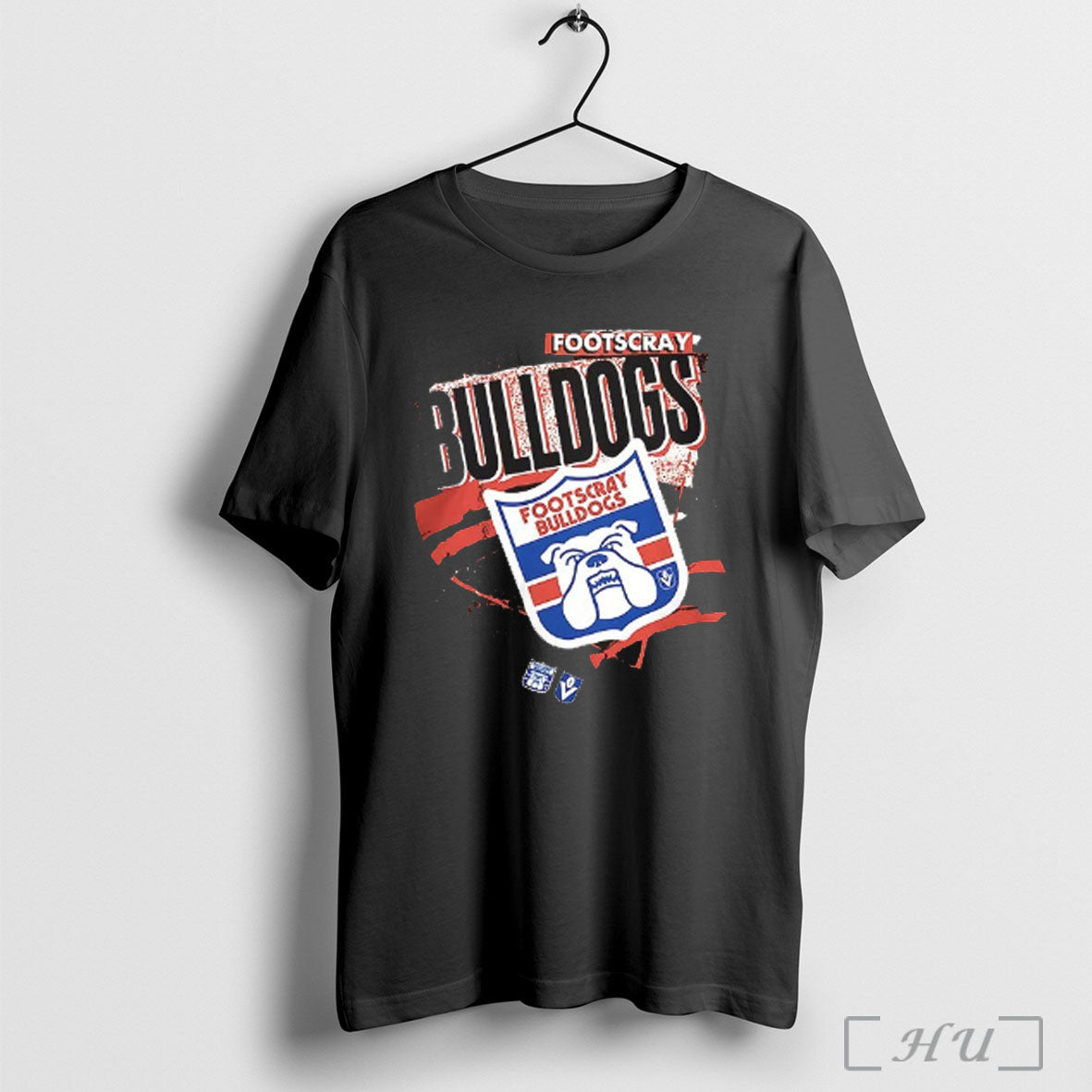 Officials Western Bulldogs 2025 Footscray Abstract Logo V Neck T Shirt