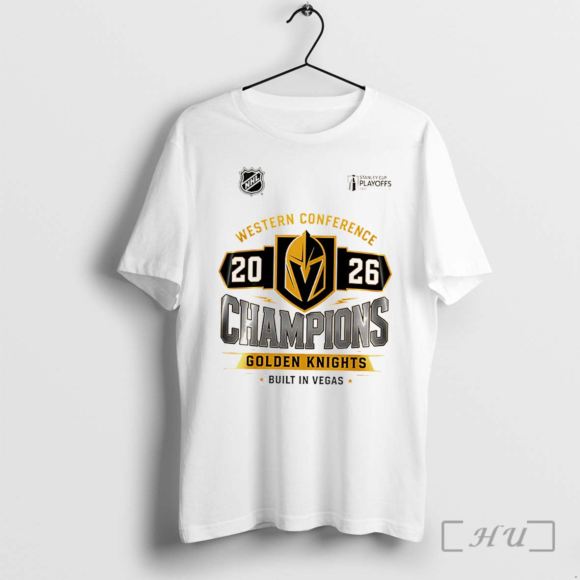 Officials Western Conference Champions 2026 Vegas Golden Knights Logo Tee