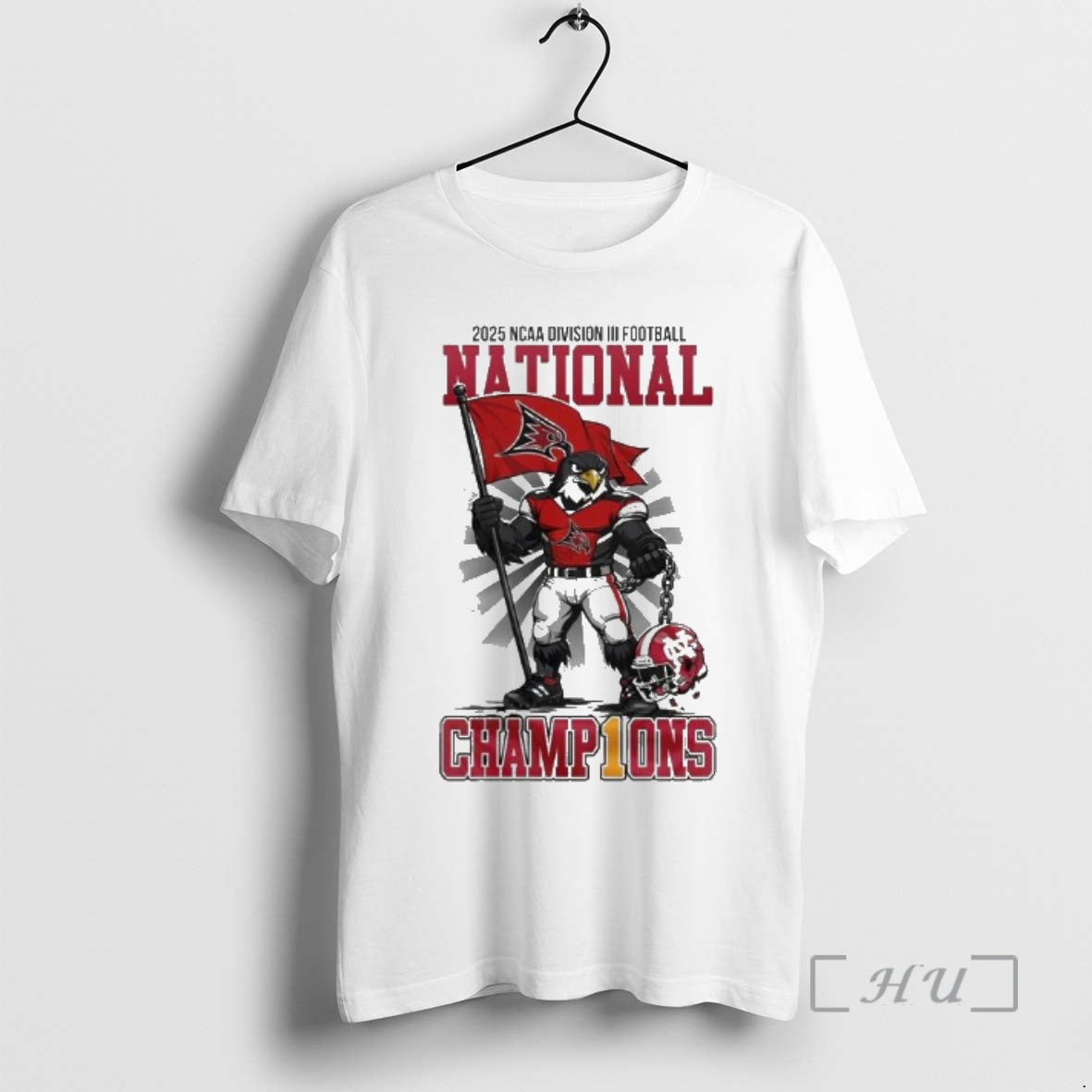 Officials Wisconsin River Falls Falcons 2025 Ncaa Division Iii Football National Champions Mascot Premium T-Shirts,...