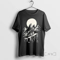 Officials Wolves Howling In The Moonlight Black White T-Shirts, Hoodie, Sweatshirt | AU01DripNestTees.com
