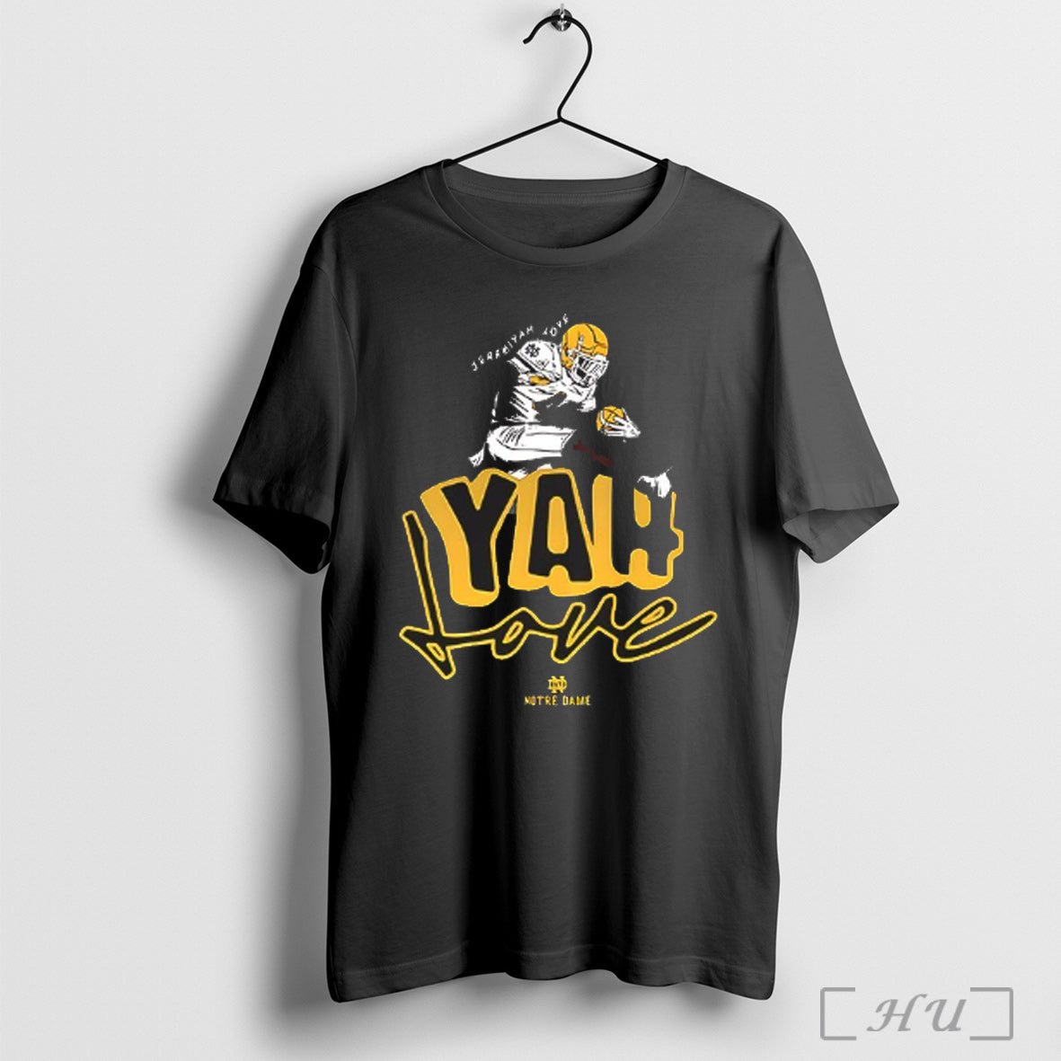 Officials Yah Love Jeremiyah Love Notre Dame Fighting Irish Football V Neck T Shirt