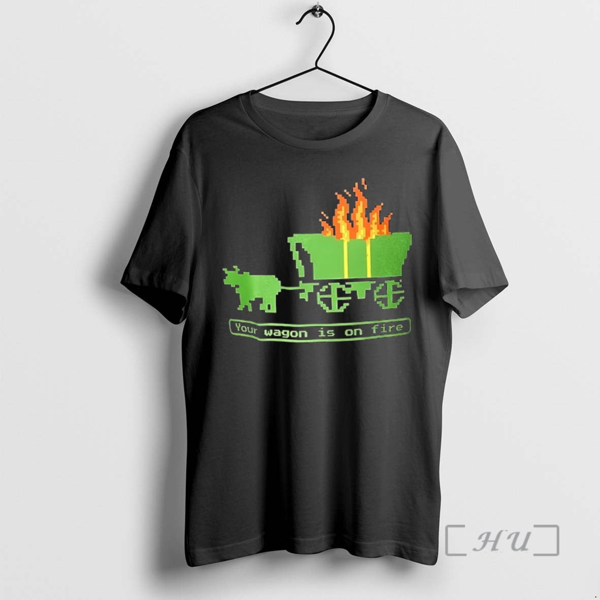 Officials Your Wagon Is On Fire Gaming 2026 Pixel Art Retro Premium T Shirts Sweater Hoodie, Sweatshirt