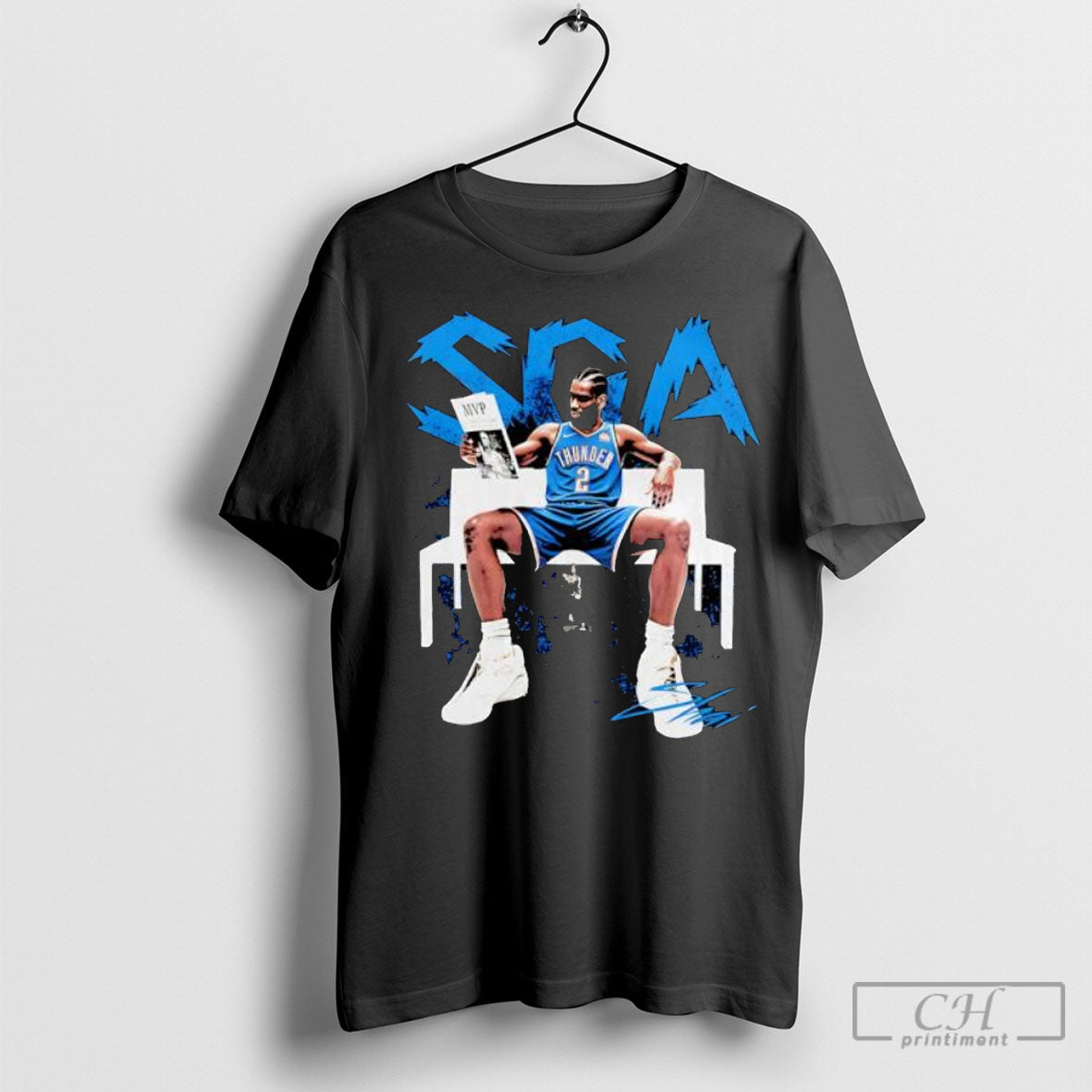 Offiical Nba Shai Gilgeous Alexander Okc Sit And Read The Newspaper Mvp Shirts