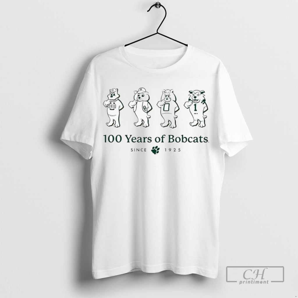Ohio 100 Years Of Bobcats Since 1925 Mascots Logo Ladies