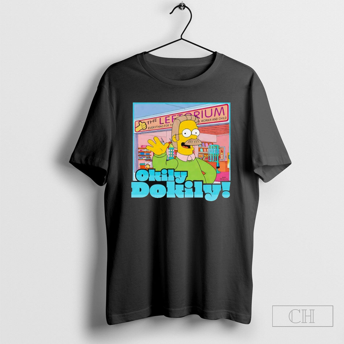 Okily Dokily Leftorium Simpsons Tee