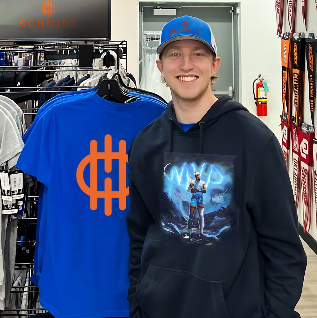 Oklahoma City Thunder Shai Gilgeous Alexander MVP lightning bolt shirt