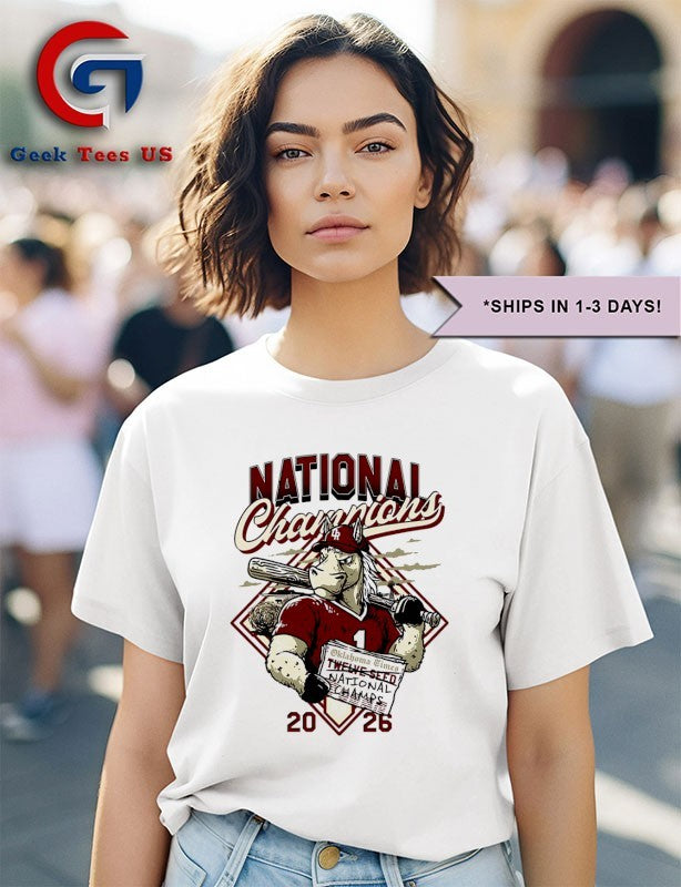 Oklahoma Sooners Baseball National Champions Twelve Seed Newspaper 2026 T-shirt