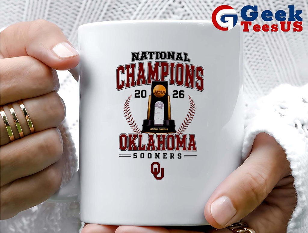 Oklahoma Sooners NCAA Baseball National Champions 2026 trophy T-shirt