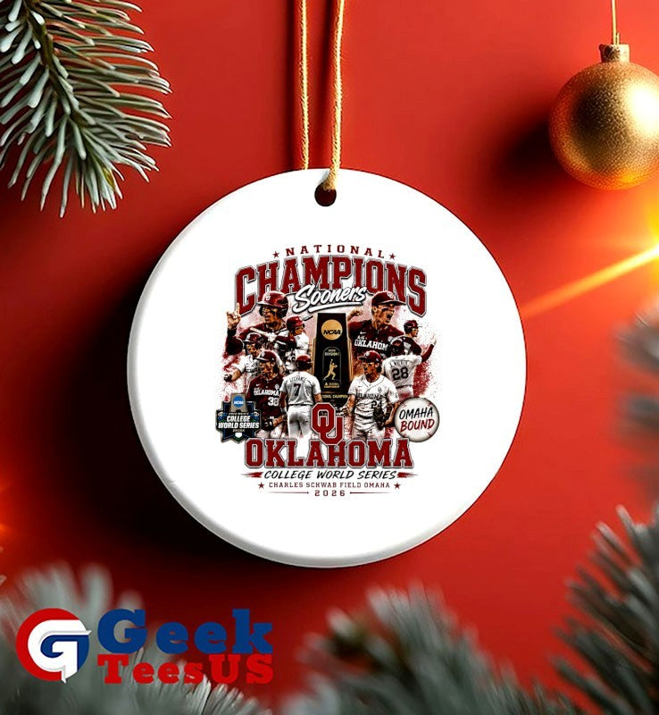 Oklahoma Sooners National Champions 2026 NCAA College World Series baseball T-shirt