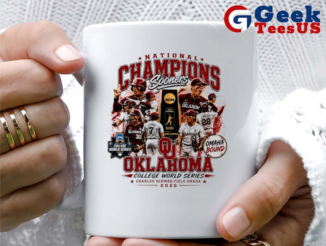Oklahoma Sooners National Champions 2026 NCAA College World Series baseball T-shirt