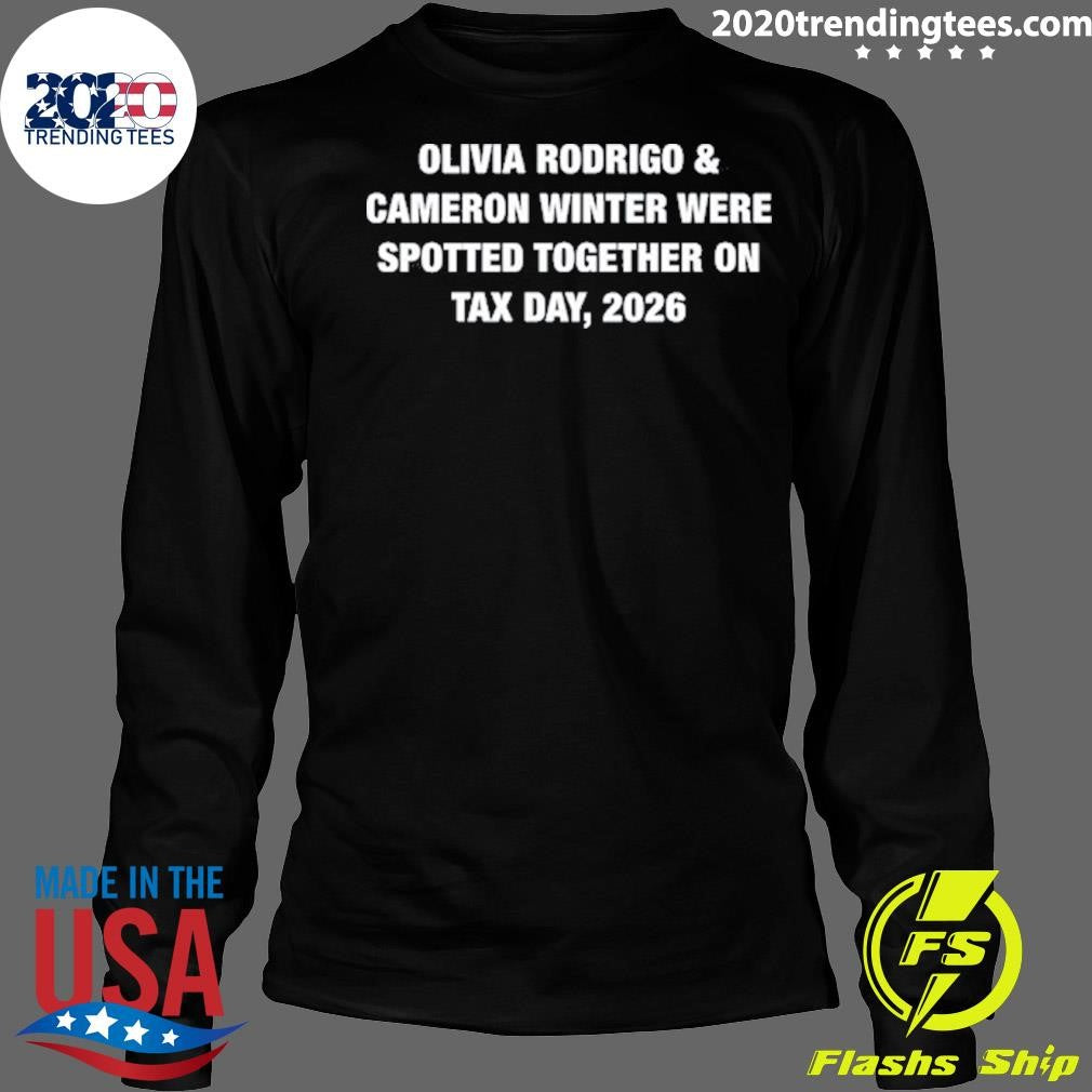 Olivia Rodrigo & Cameron Winter Were Spotted Together on Tax Day, 2026 Shirt