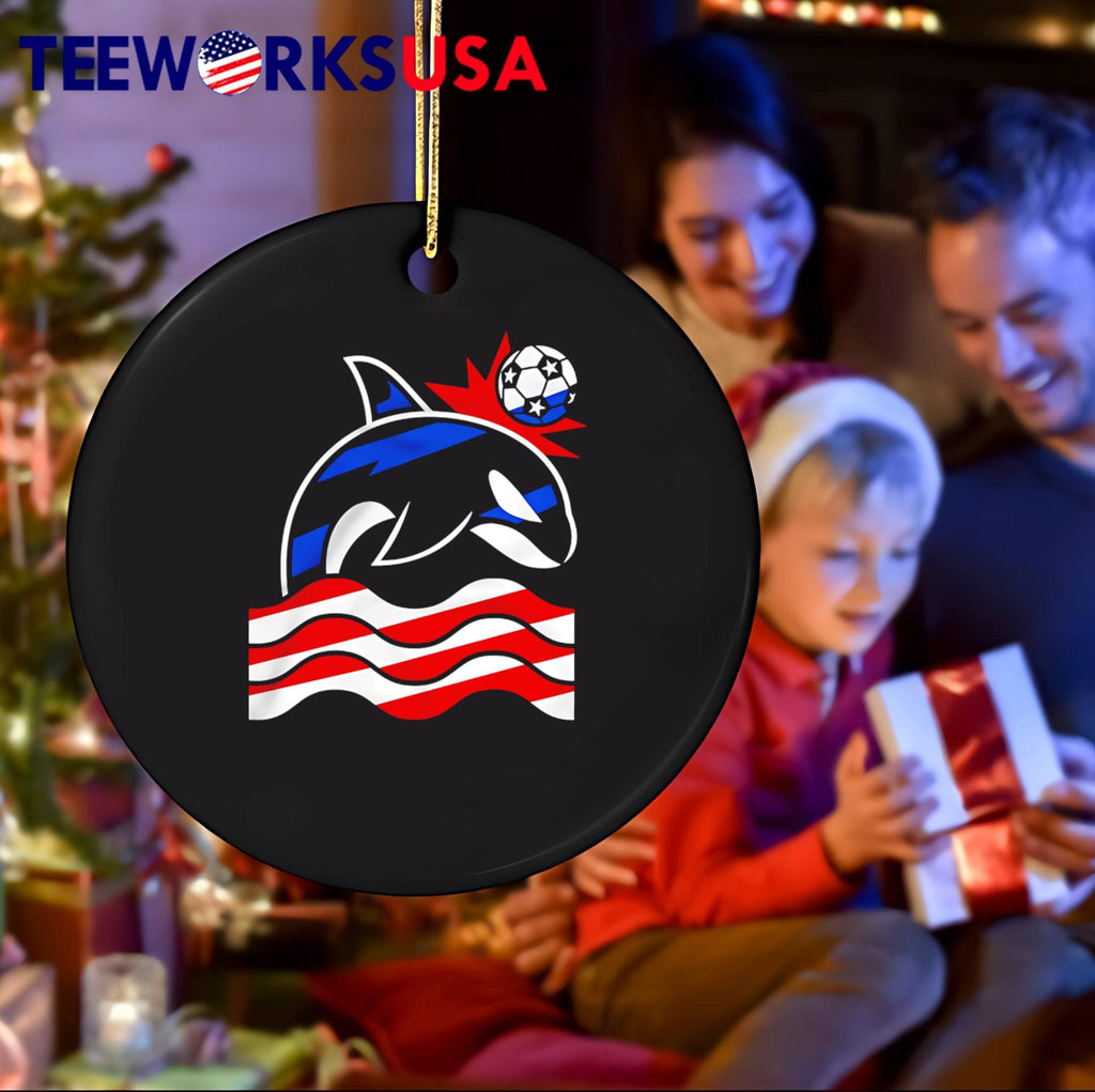 Orca Soccer American Flag T-Shirt