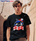 Orca Soccer American Flag T-Shirt