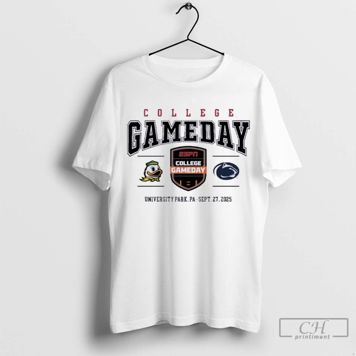 Oregon Vs Penn State College Gameday 2025 September 27 T Shirt Jpg
