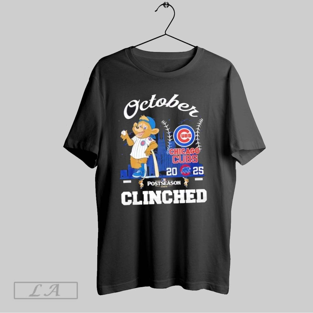 Original 2025 October Mlb Postseason Chicago Cubs Mascot Clinched