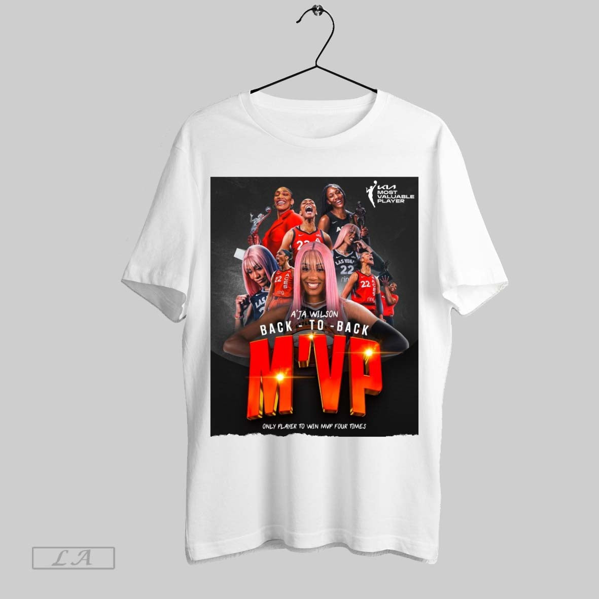 Original Aja Wilson Las Vegas Aces Back To Back Mvp Only Player To Win Mvp