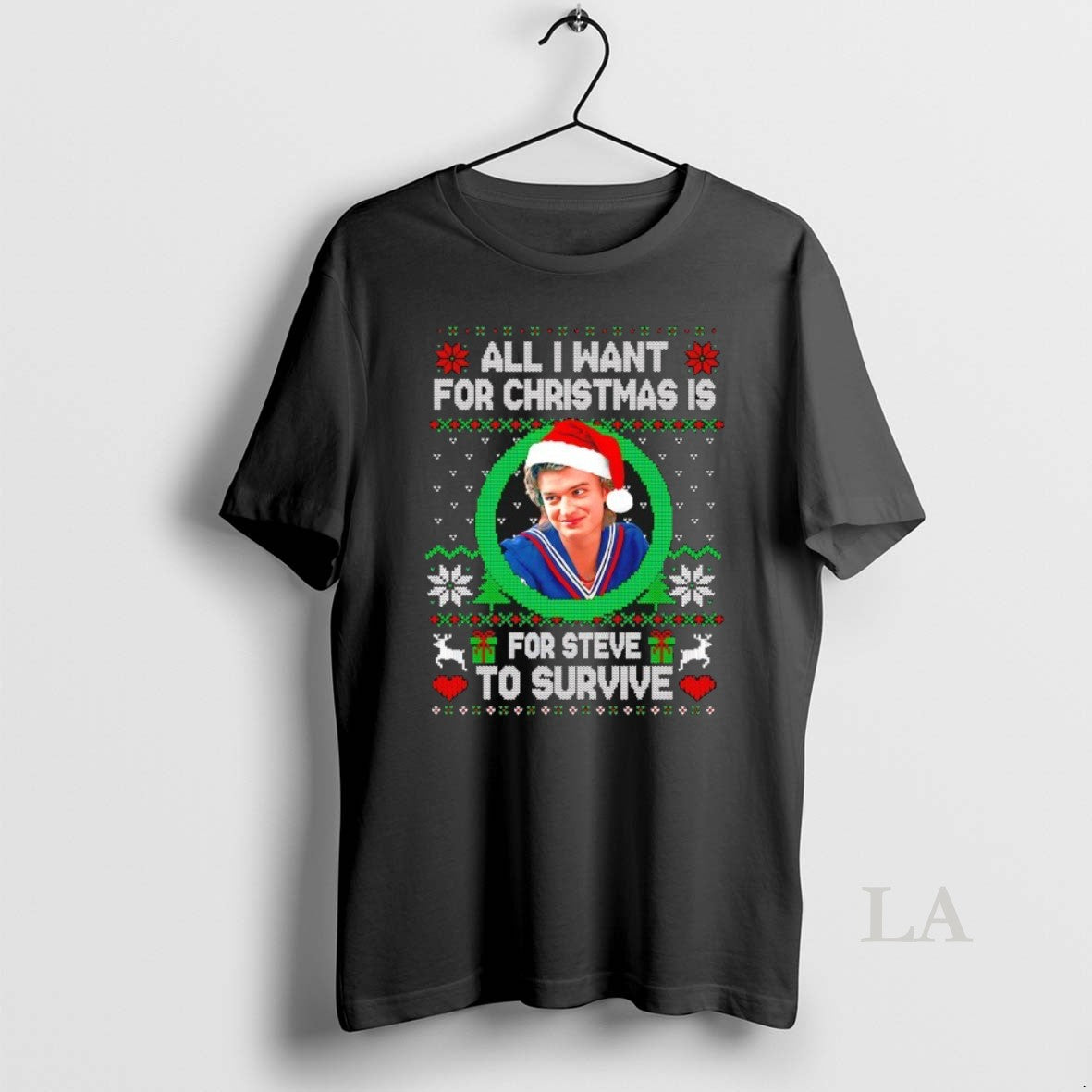 Original All I Want For Christmas Is Steve Harrington To Survive T-Shirts, Hoodie, Sweatshirt | AU01DripNestTees.com