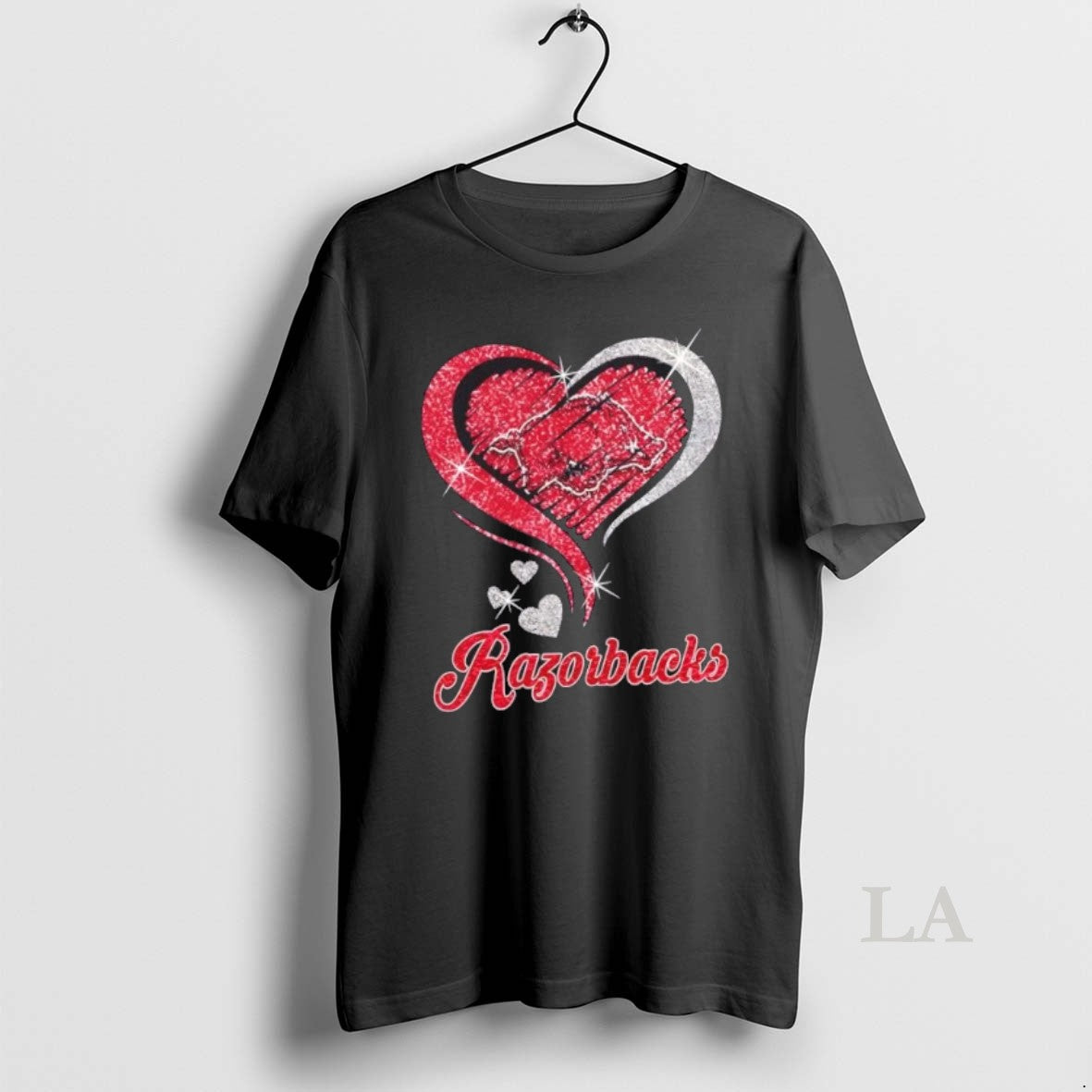 Original Arkansas Razorbacks Football In Glitter Heart Fans T-Shirts, Hoodie, Sweatshirt | AU01DripNestTees.com