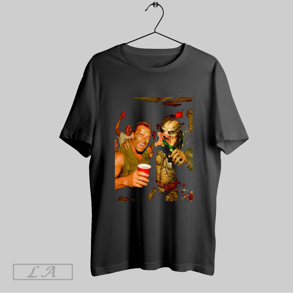Original Arnold Schwarzenegger And The Predator Paparazzi Style Photo