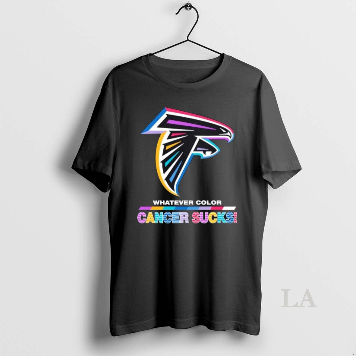 Original Atlanta Falcons Football Whatever Color Cancer Sucks Logo Colors T-Shirts, Hoodie, Sweatshirt | AU01DripNestTees.com