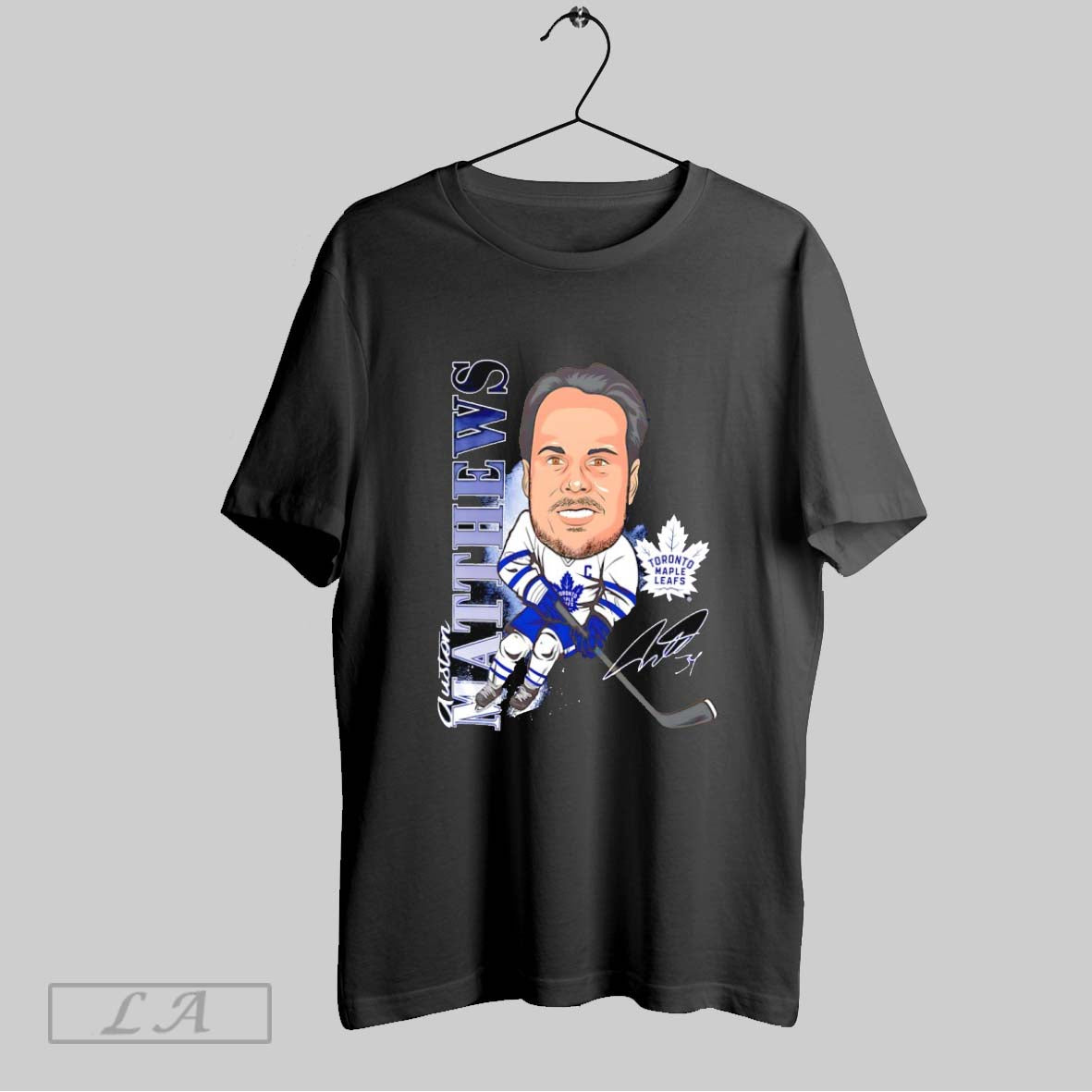 Original Auston Matthews Toronto Maple Leafs Hockey Caricature Player Signature