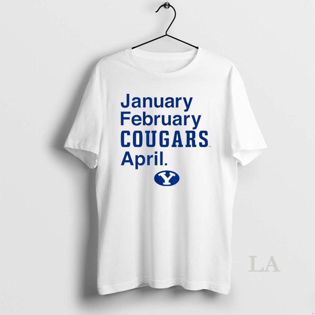 Original Byu Cougars Basketball January February Cougars April Circle T-Shirts, Hoodie, Sweatshirt | AU01DripNestTees.com