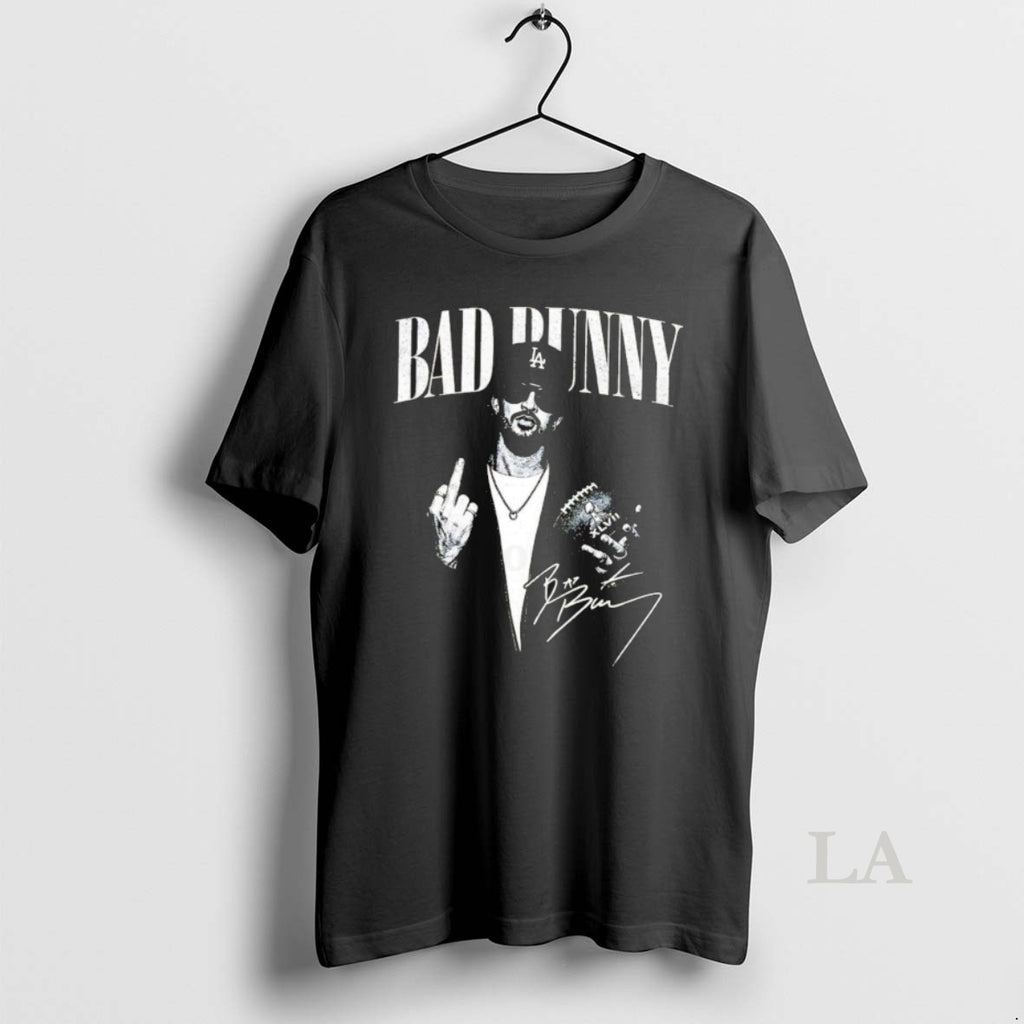 Original Bad Bunny Middle Finger Bowl 2026 Halftime Show Signature T-Shirts, Hoodie, Sweatshirt | AU01DripNestTees.com