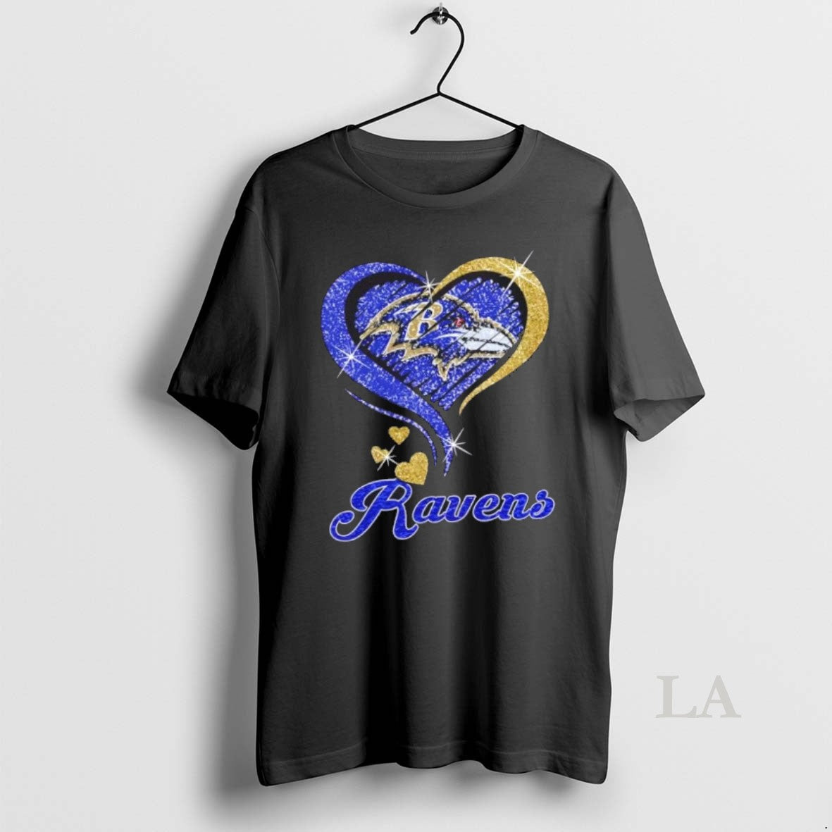 Original Baltimore Ravens Football In Glitter Heart Fans T-Shirts, Hoodie, Sweatshirt | AU01DripNestTees.com