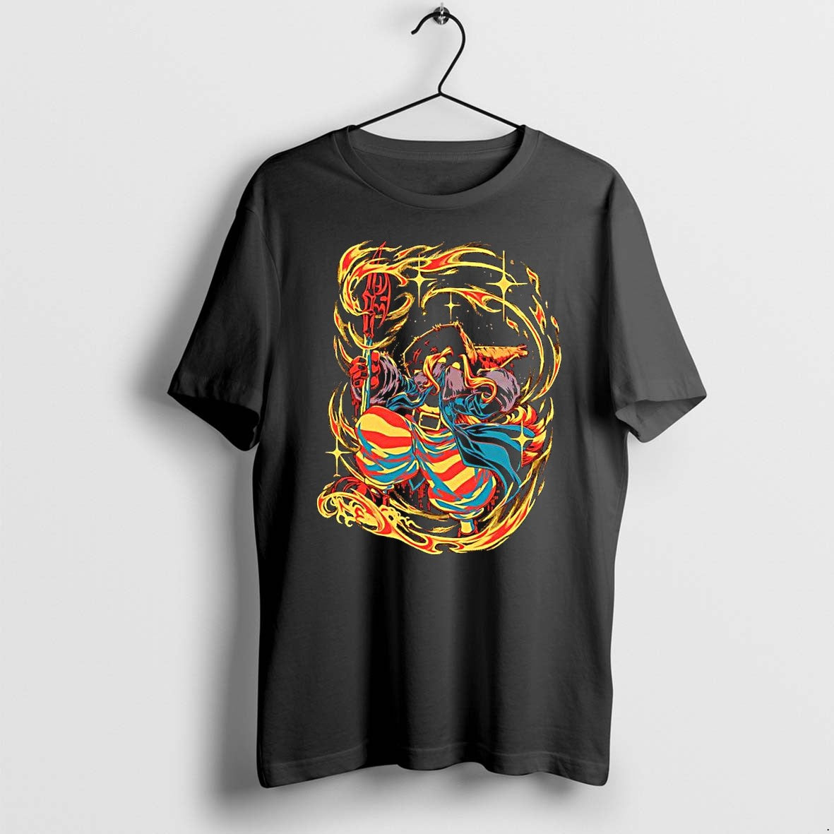 Original Black Mage Fire Magic Gaming Tshirts Jpg