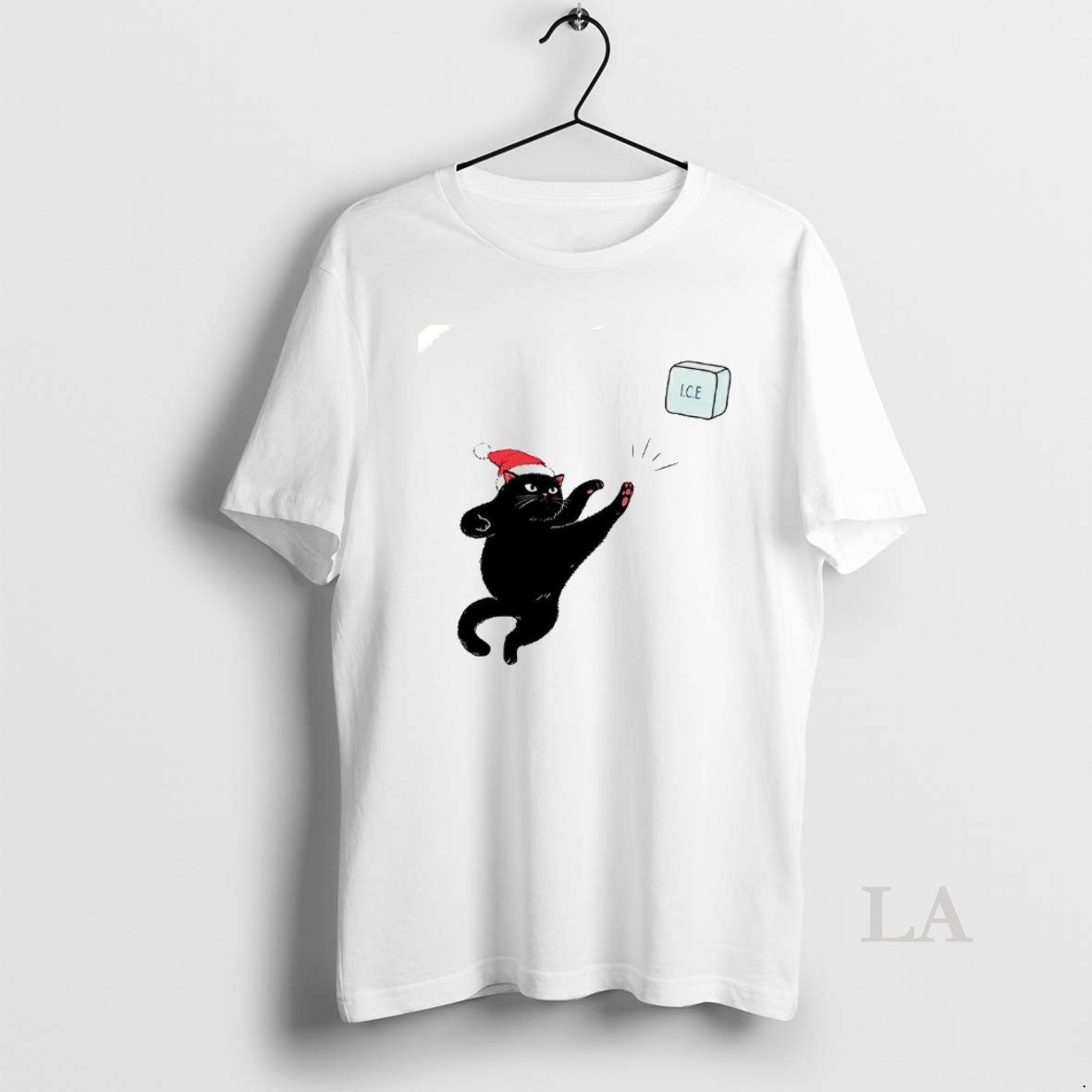 Original Black Cat Christmas Abolish Ice Fuck Ice Caricature T-Shirts, Hoodie, Sweatshirt | AU01DripNestTees.com