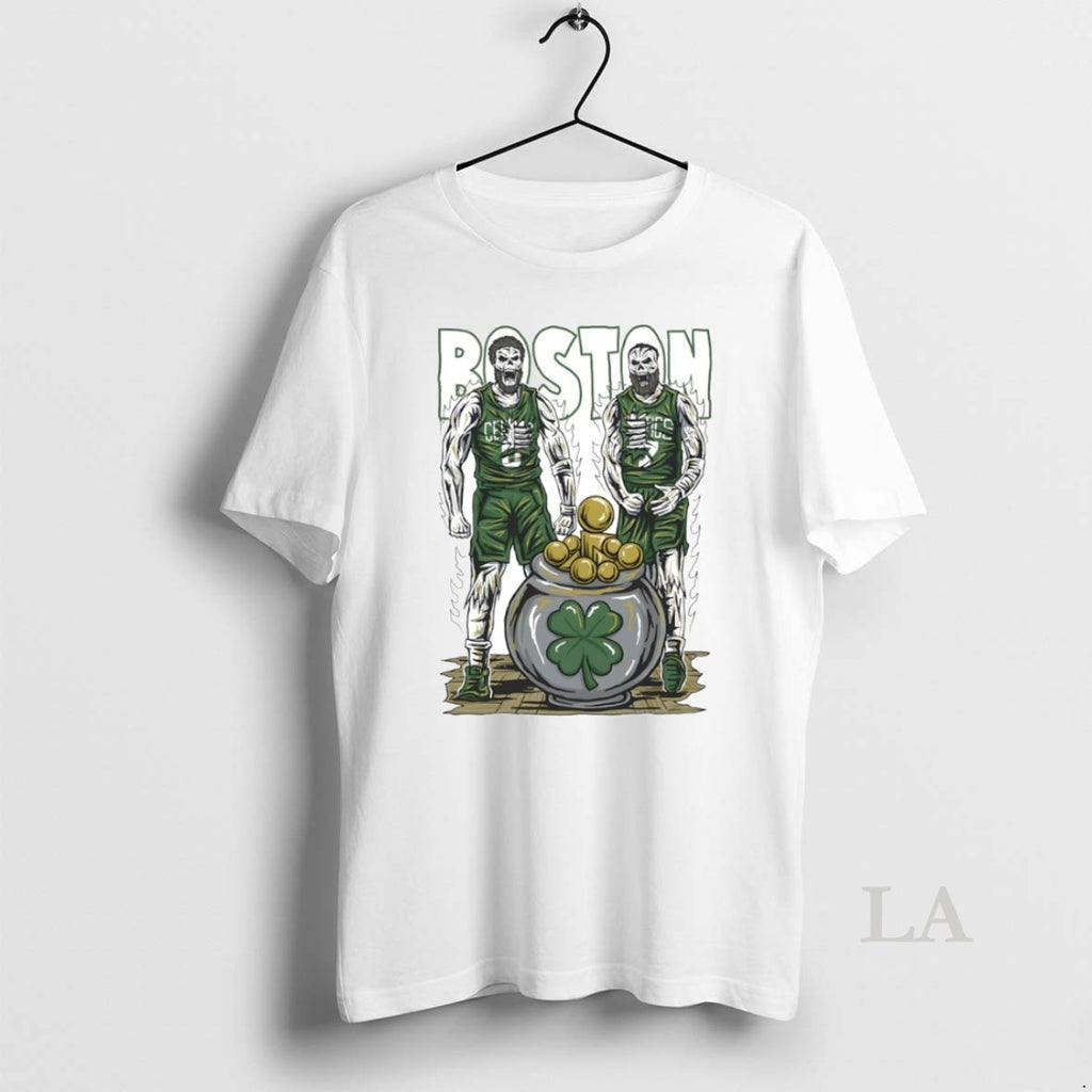 Original Boston Celtics Basketball Where Champions Live Pots Of Gold Skeleton Players Circle T-Shirts, Hoodie, Sweatshirt