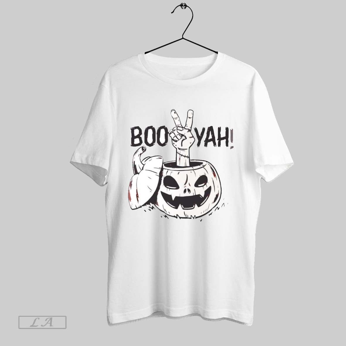 Original Boys Halloween Boo Yah Pumpkin White S