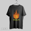 Original Brooklyn Nets Flaming Pumpkin Halloween 2025
