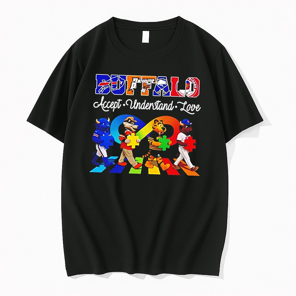 Original Buffalo Sports Accept Understand Love Mascot Tee Tshirts Jpg
