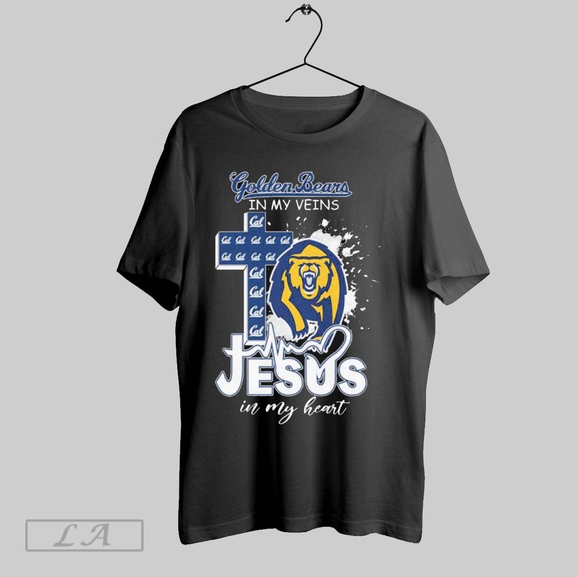 Original California Golden Bears In My Veins Jesus In My Heart Mascot