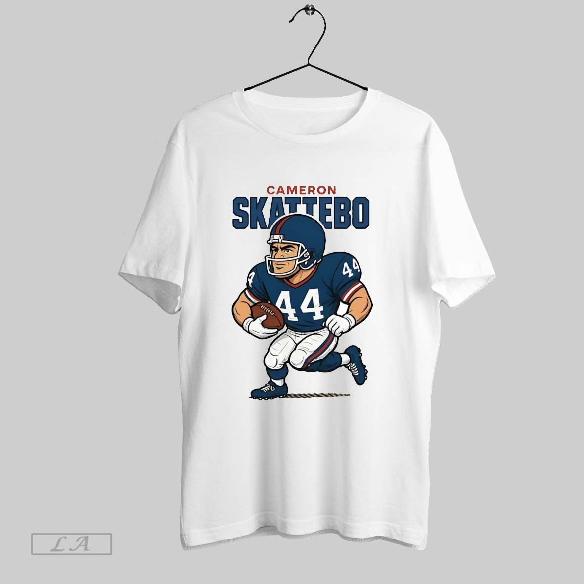 Original Cameron Skattebo Running Caricature Ny Giants