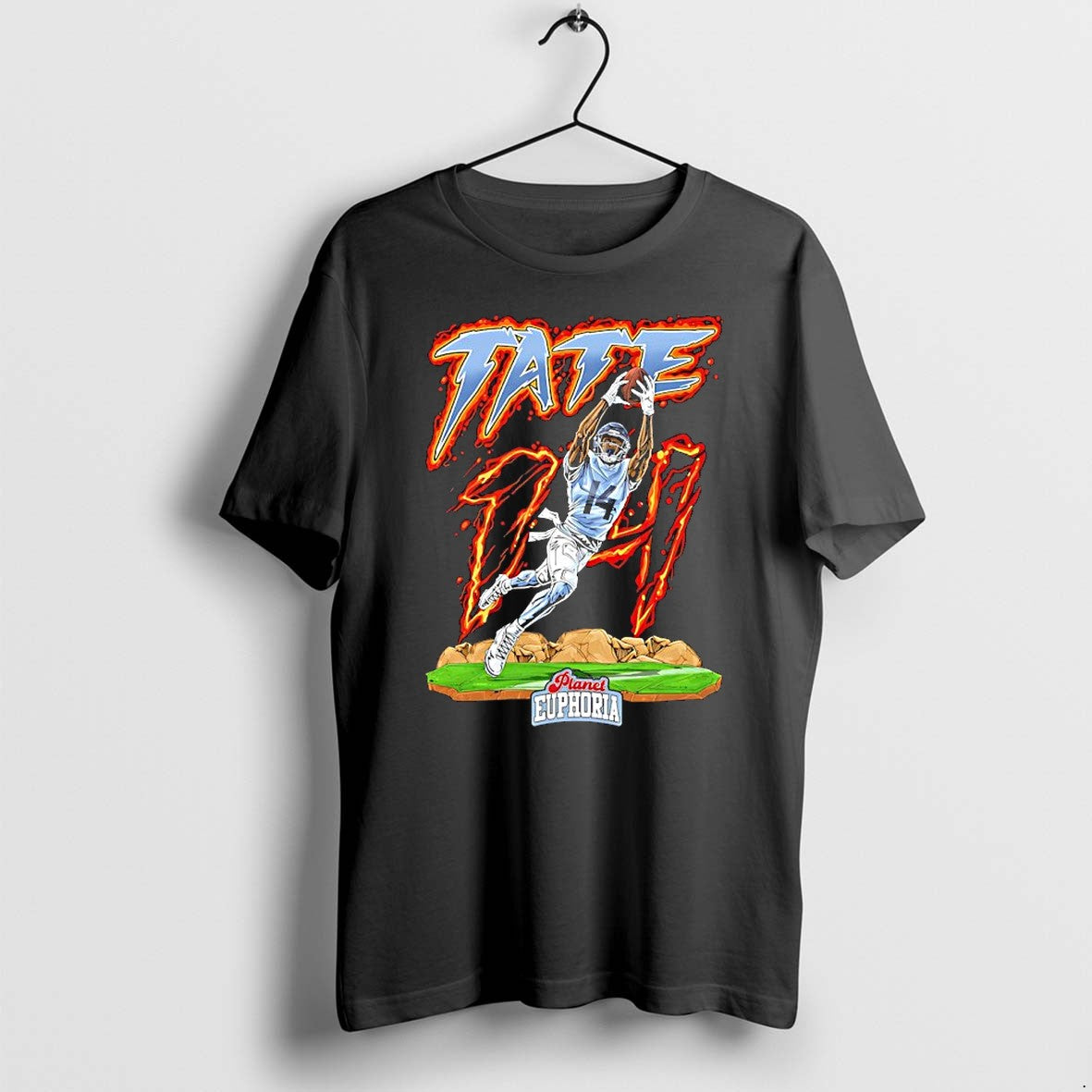 Original Carnell Tate 14 Tennessee Titans Football Flame Comic Tshirts Jpg