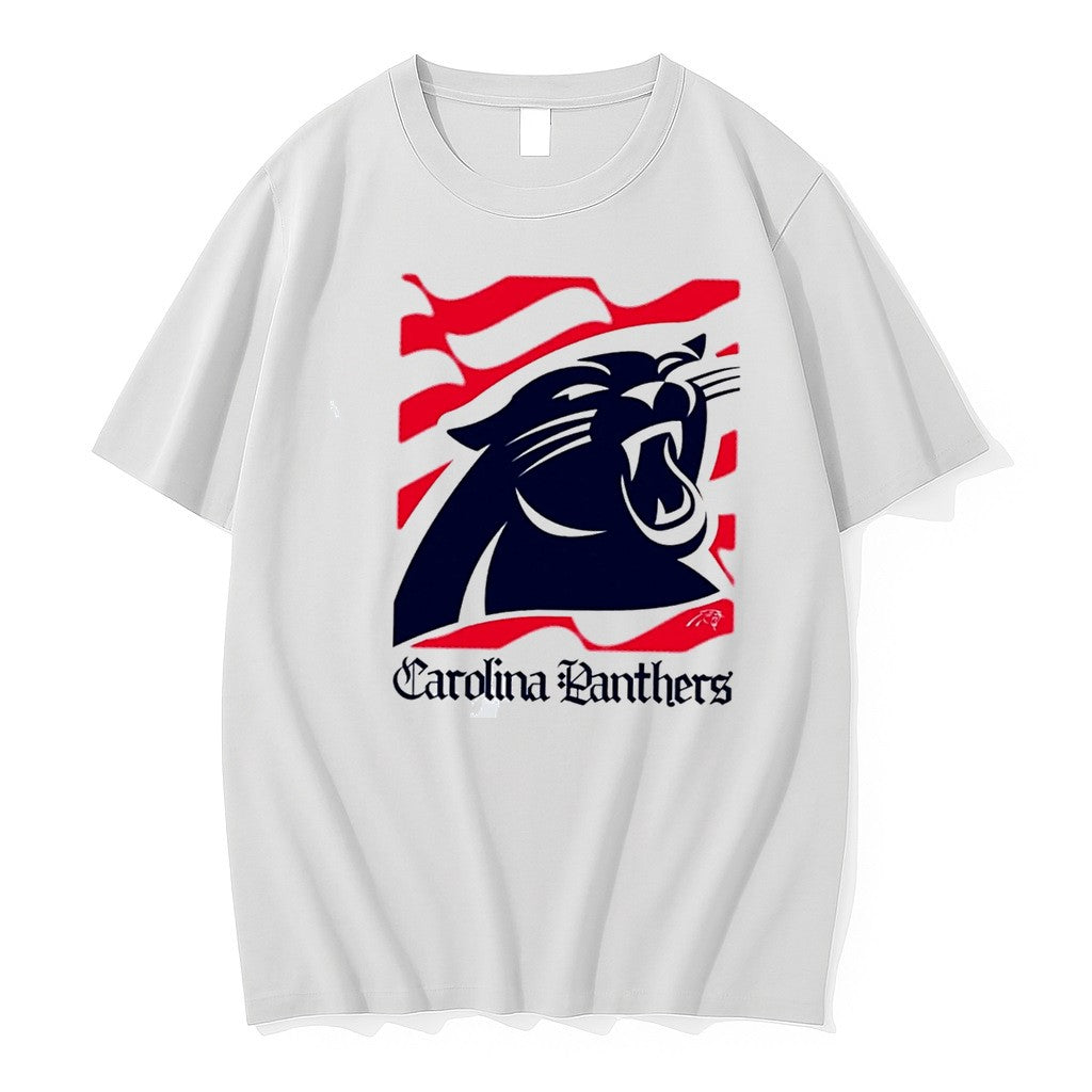 Original Carolina Panthers American 250th Flag Heritage Wordmark Tee Tshirts
