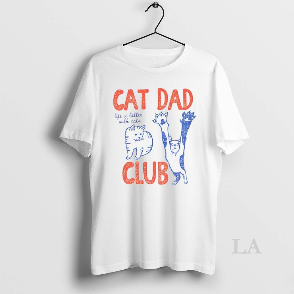 Original Cat Dad Club Life It Letter With Cats T-Shirts, Hoodie, Sweatshirt | AU01DripNestTees.com