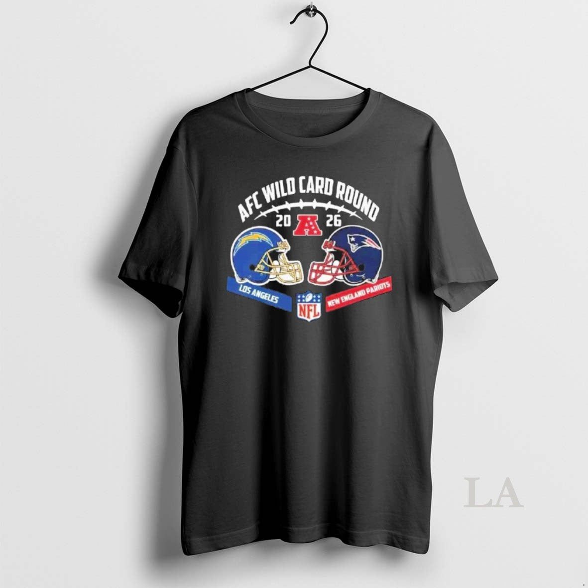 Original Chargers Vs Patriots 2026 Afc Wild Card Round Helmet Matchup T-Shirts, Hoodie, Sweatshirt | AU01DripNestTees.com