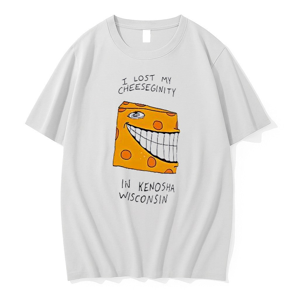 Original Cheesehead I Lost My Cheeseginity In Kenosha Wisconsin Doodle Tshirts